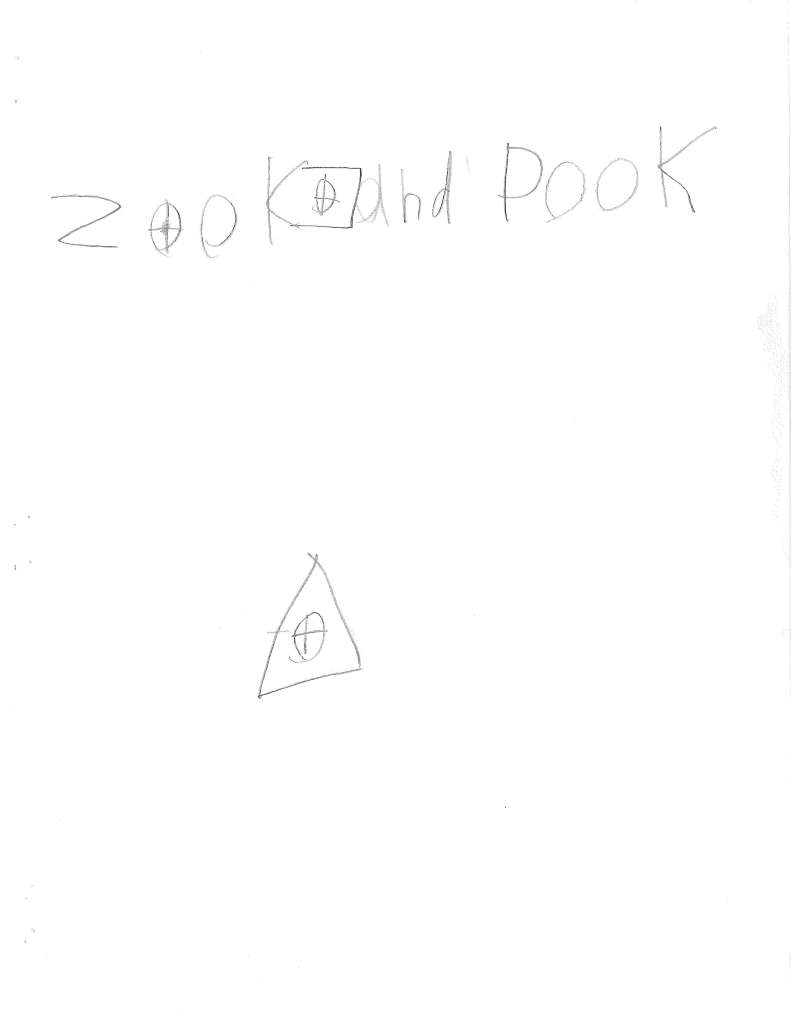 Title: Zook and Pook. Image of a triangular spaceship.