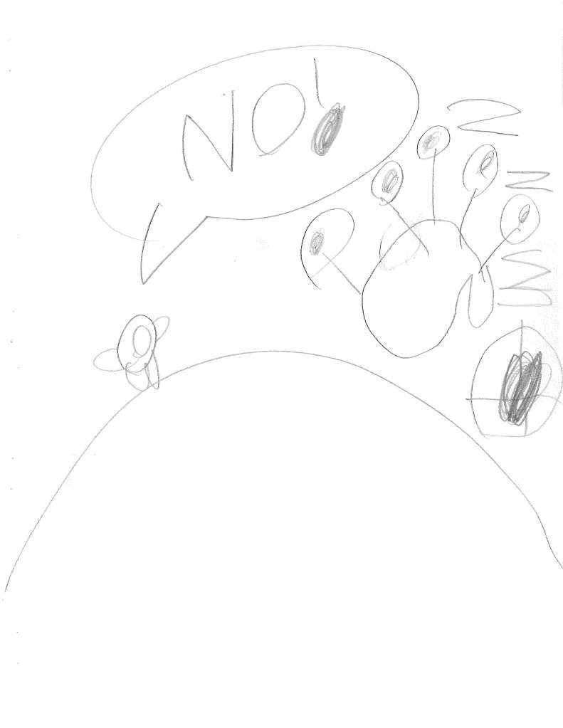 "No!" Pook shouts, stopping Mook from attacking Zook.